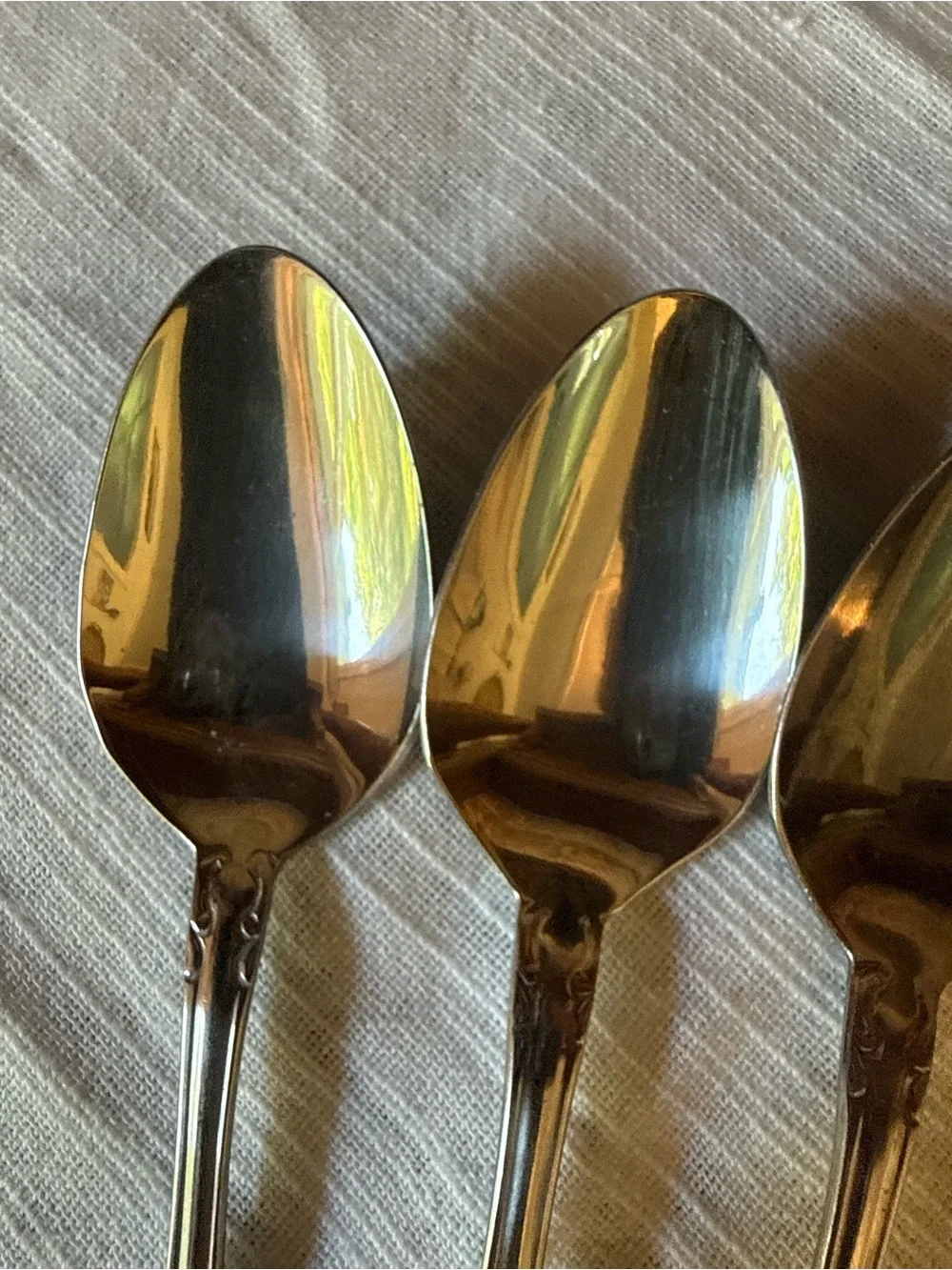 Vtg Oneida Northland Sirocco Dinner Spoons Teaspoons 6” (Set of 4) Flatware